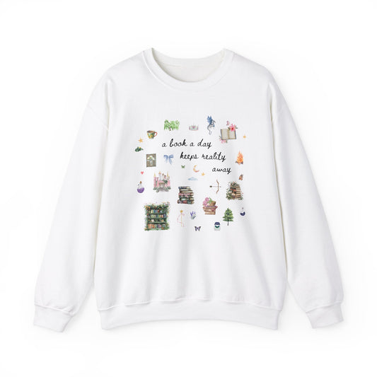 Cozy Romantasy Reader Sweatshirt for Romance Author