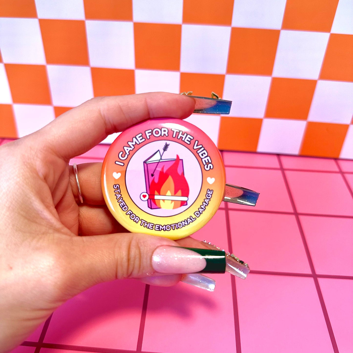 Bookish Funny Mental Health Books Button Pin Pinback Button