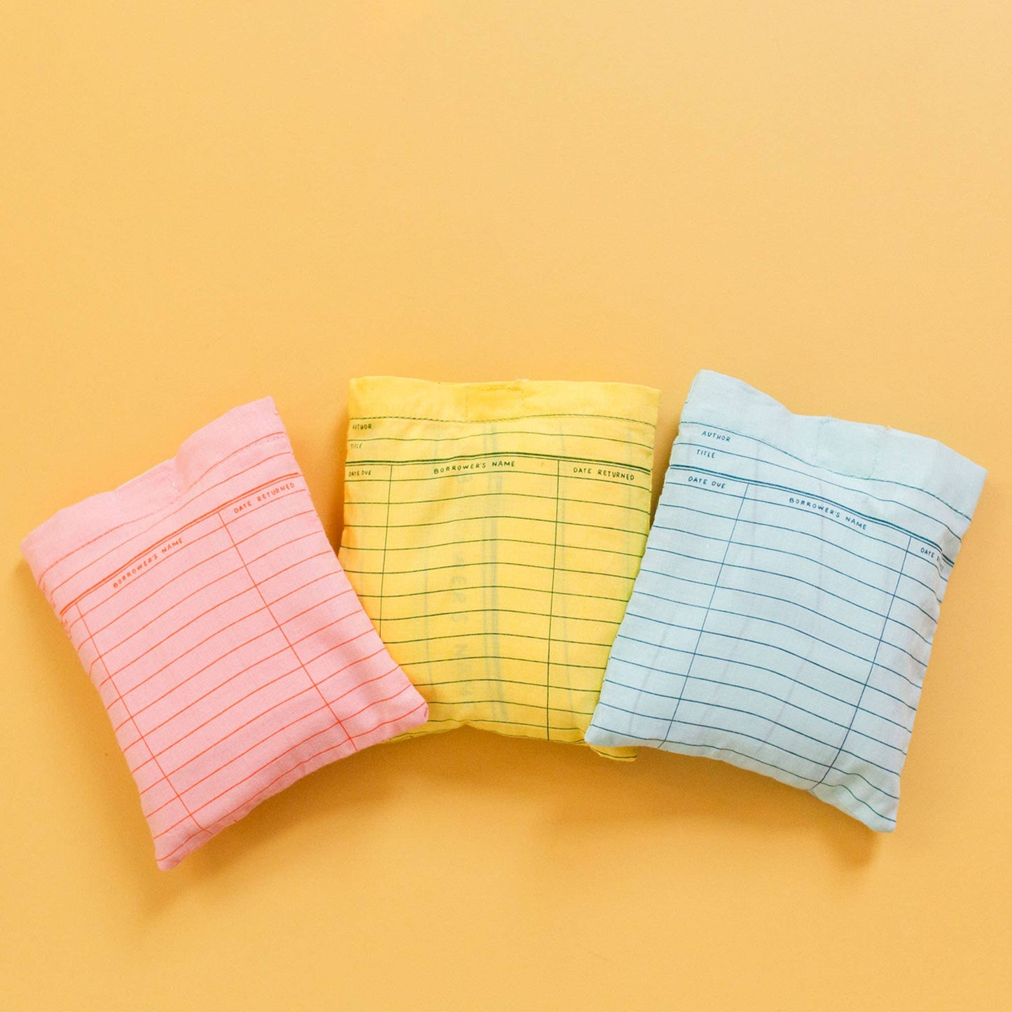 Yellow Library Card Lightweight Foldable Tote Bag