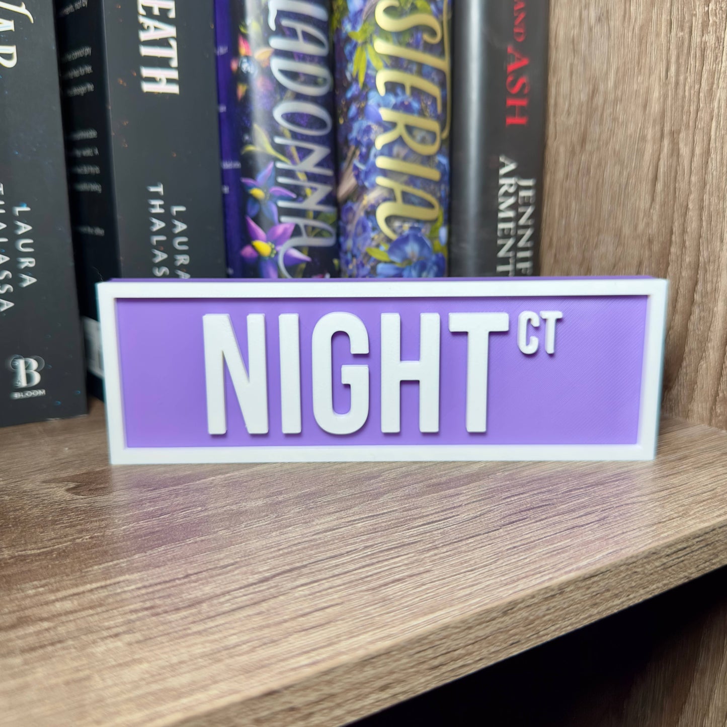 Night Court Street Sign | Bookshelf Decor