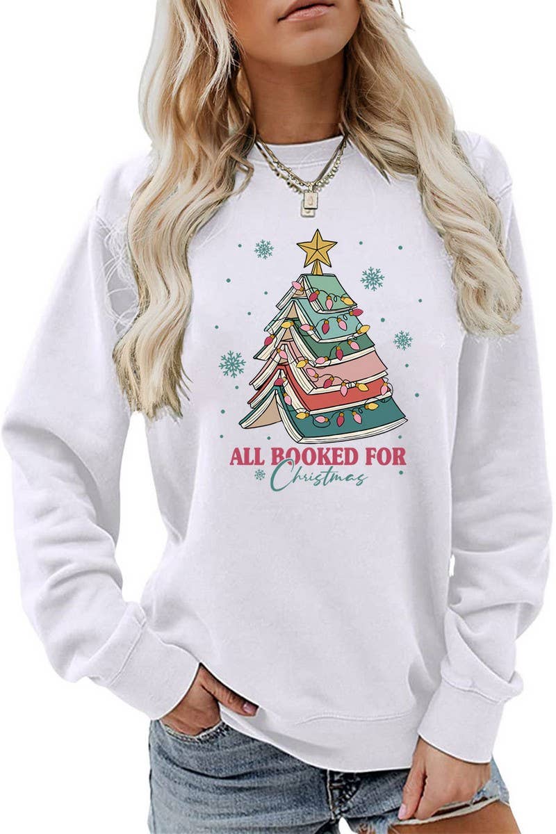 CWTBLL01325_LETTER PRINT CREW NECK CHRISTMAS SWEATSHIRT