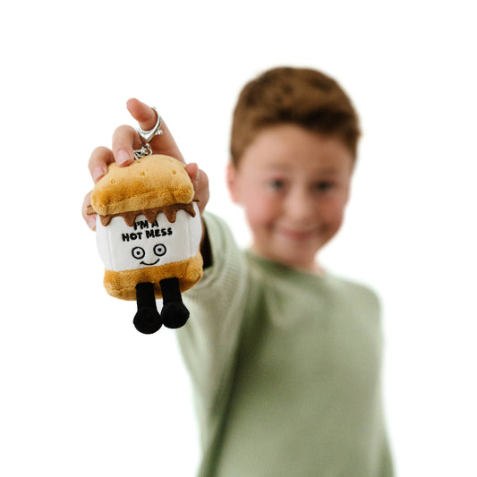 Hot Mess S'Mores Plush Bag Charm  Soft Toy Funny Cute Gift