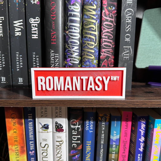 Romantasy Street Sign | Bookshelf Decor