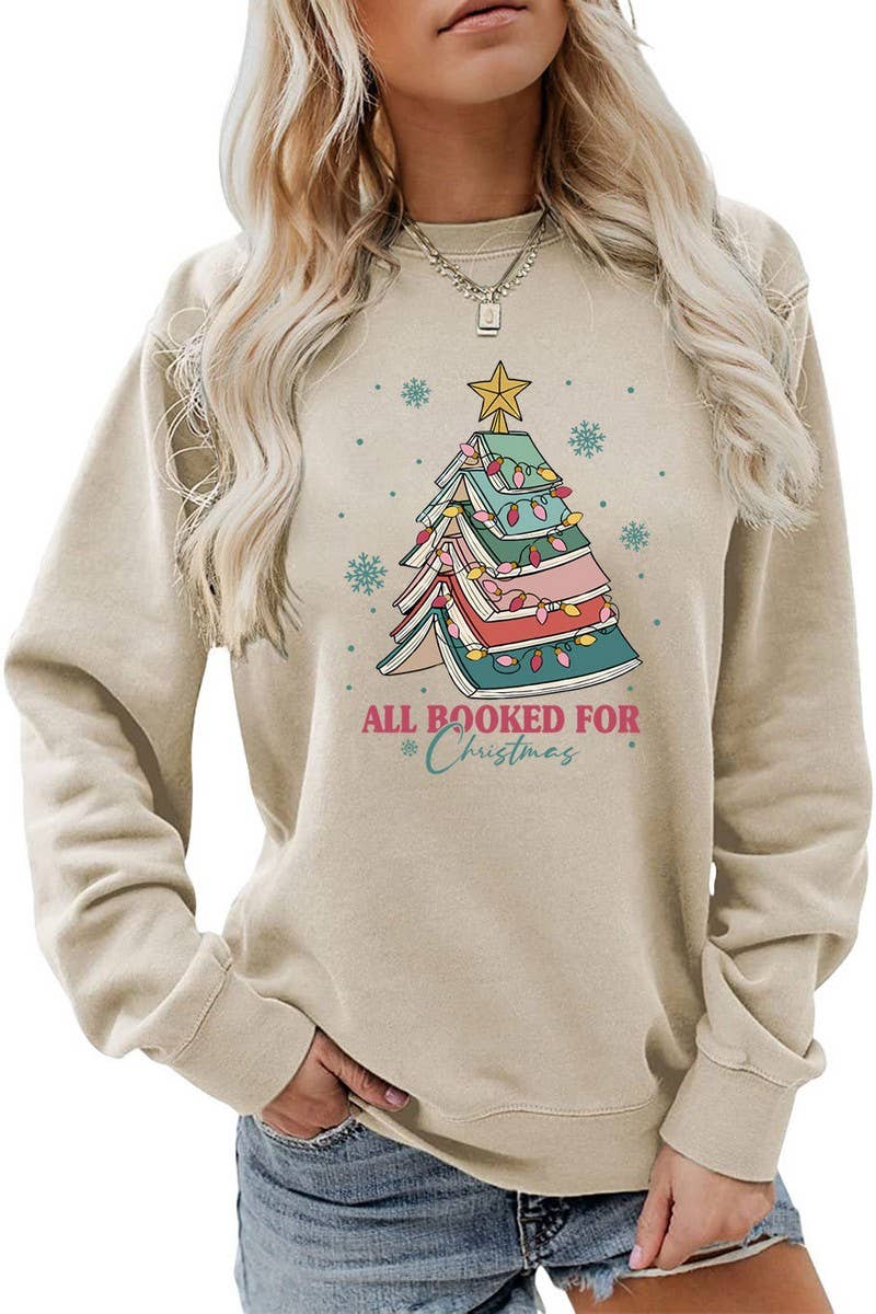 CWTBLL01325_LETTER PRINT CREW NECK CHRISTMAS SWEATSHIRT