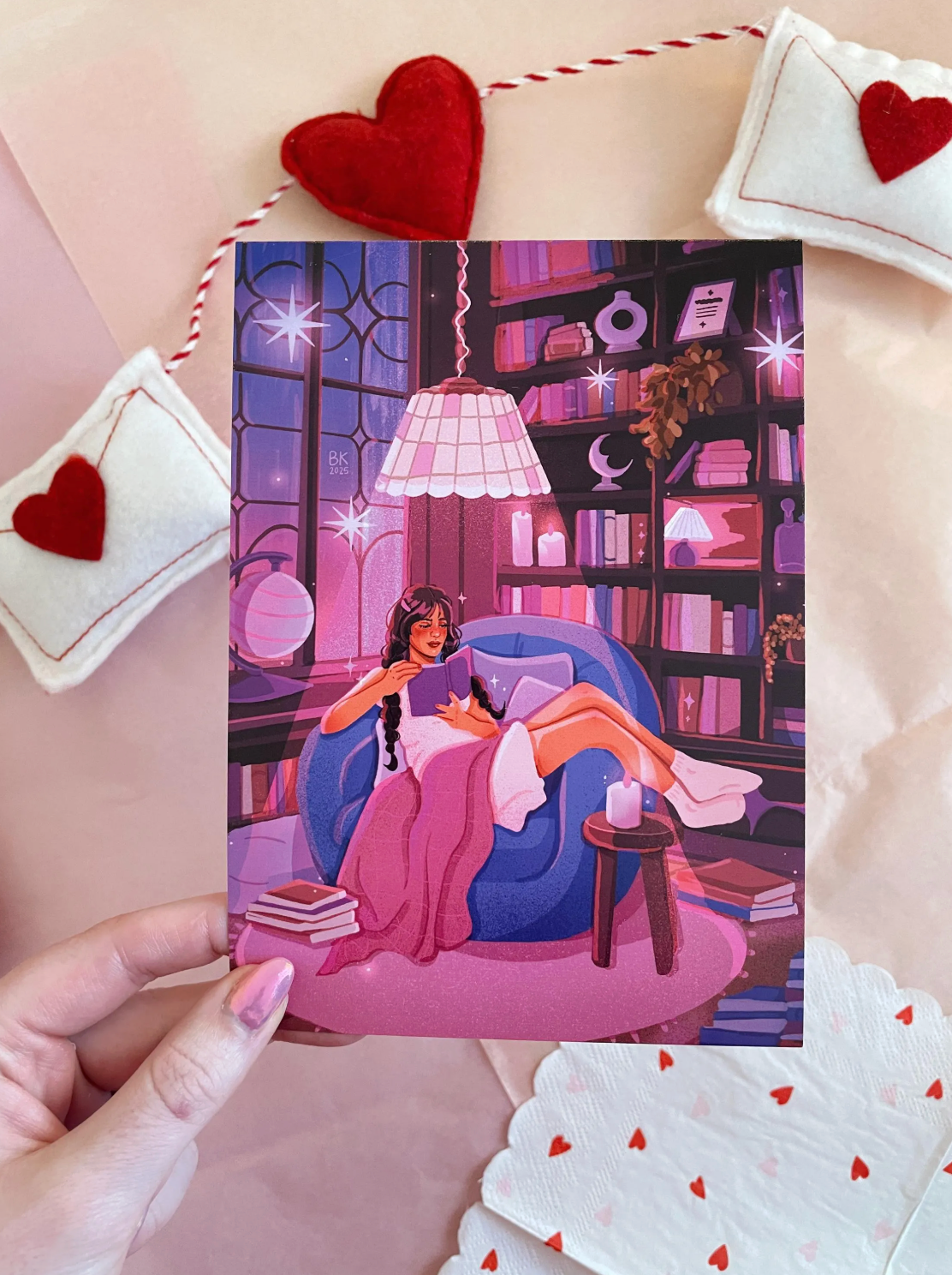 Cozy Reading Nook *Valentine's Post Card*