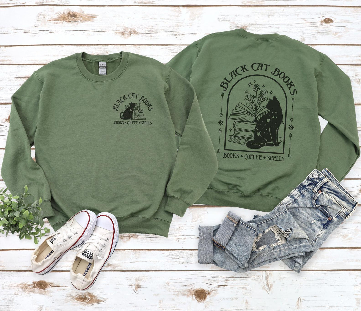 Black Cat Books Crewneck Sweatshirt