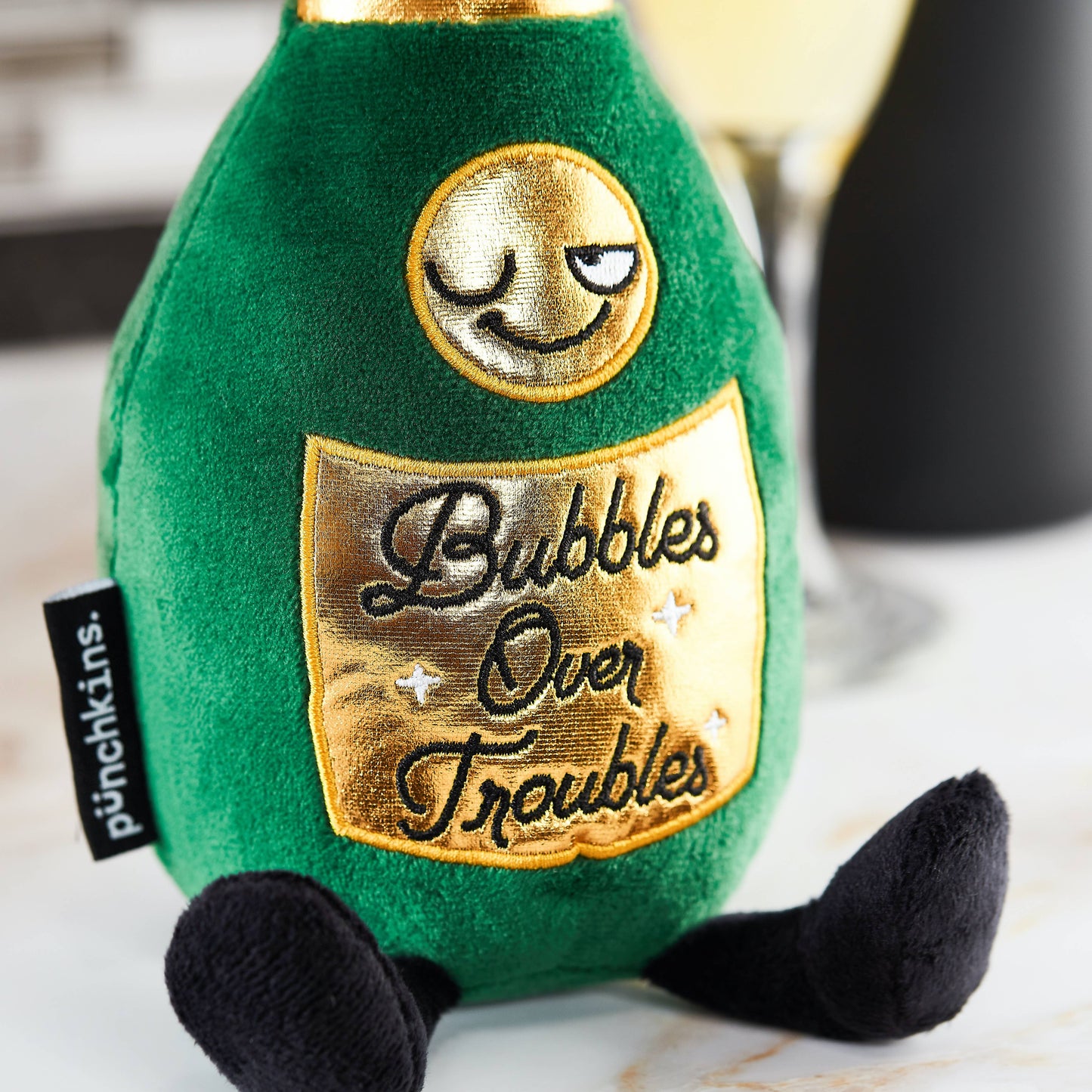 Cute Champagne Novelty Plushie, Perfect Holiday Gift