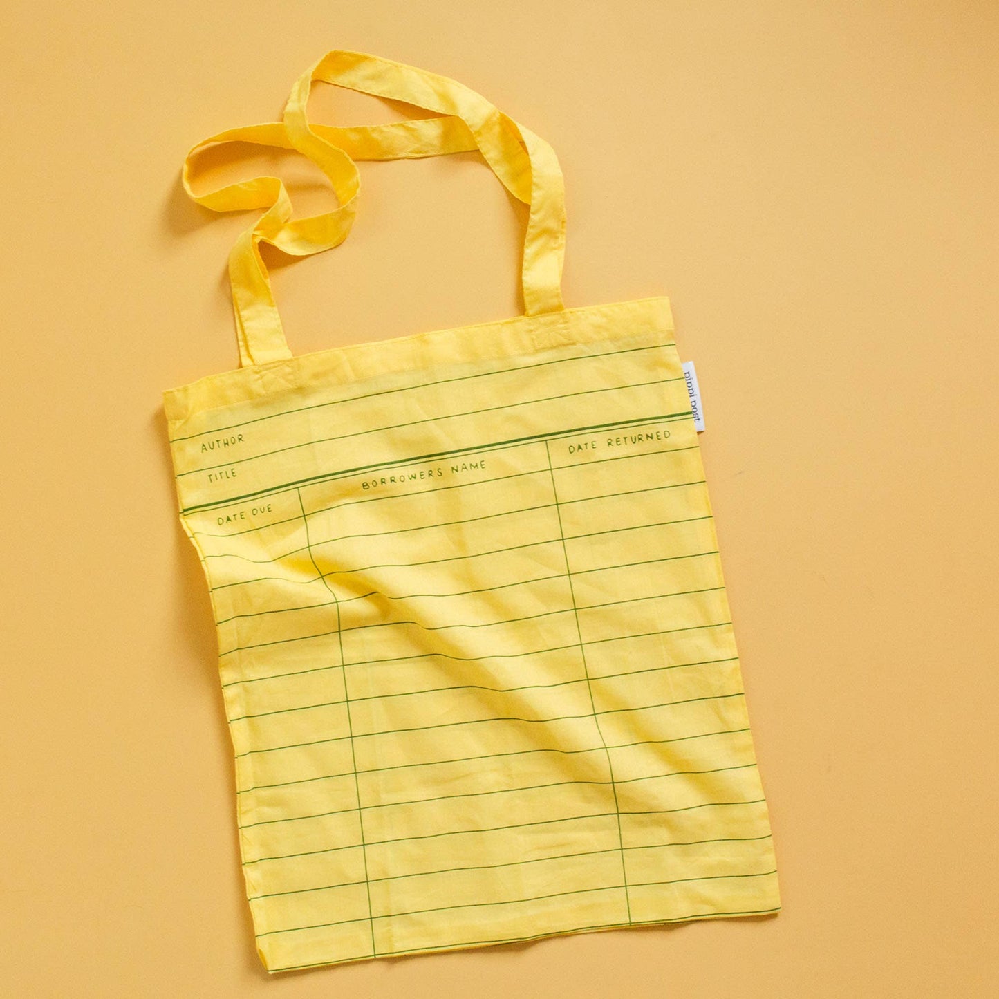 Yellow Library Card Lightweight Foldable Tote Bag