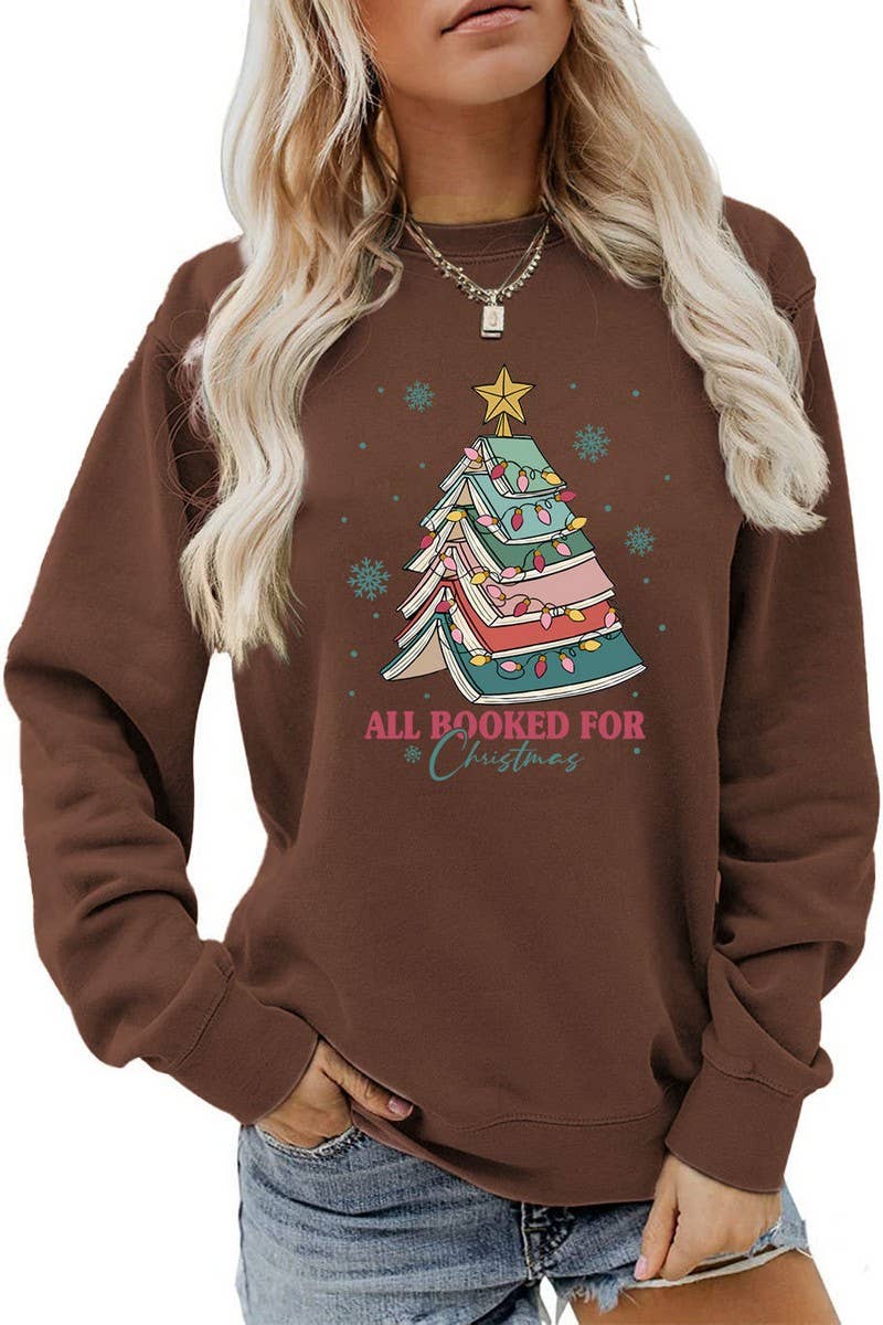 CWTBLL01325_LETTER PRINT CREW NECK CHRISTMAS SWEATSHIRT