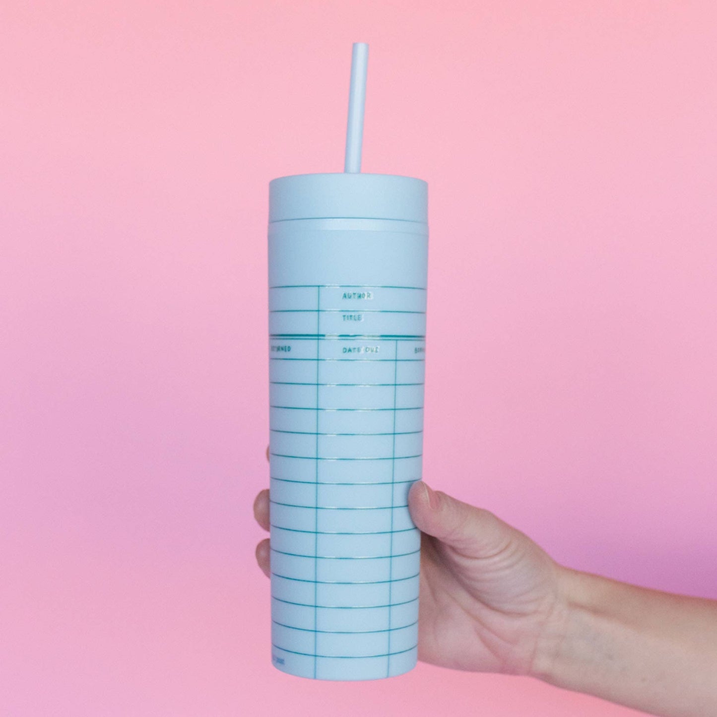 Sky Blue Library Card 16oz Tumbler