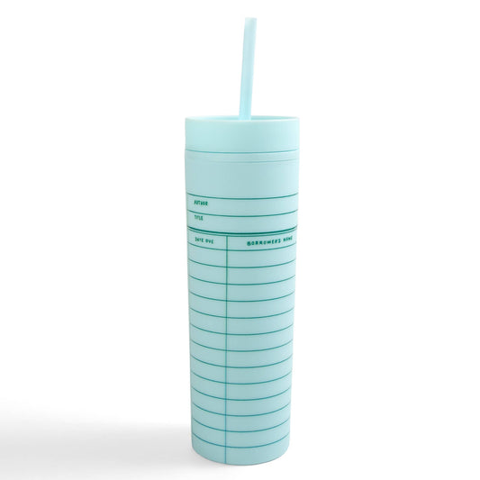 Sky Blue Library Card 16oz Tumbler
