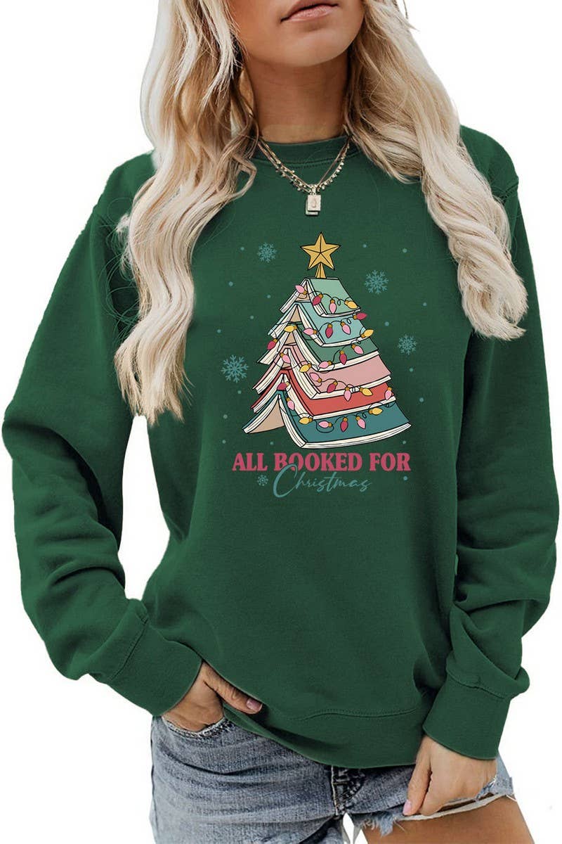 CWTBLL01325_LETTER PRINT CREW NECK CHRISTMAS SWEATSHIRT