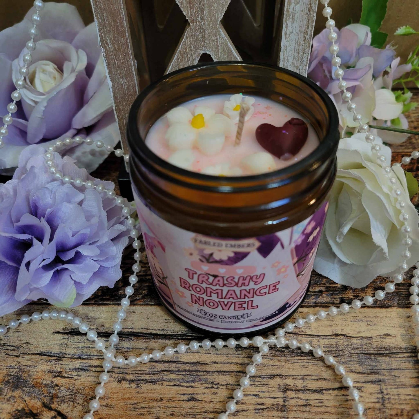 TRASHY ROMANCE NOVEL bookish 9oz Candle Coconut Soy