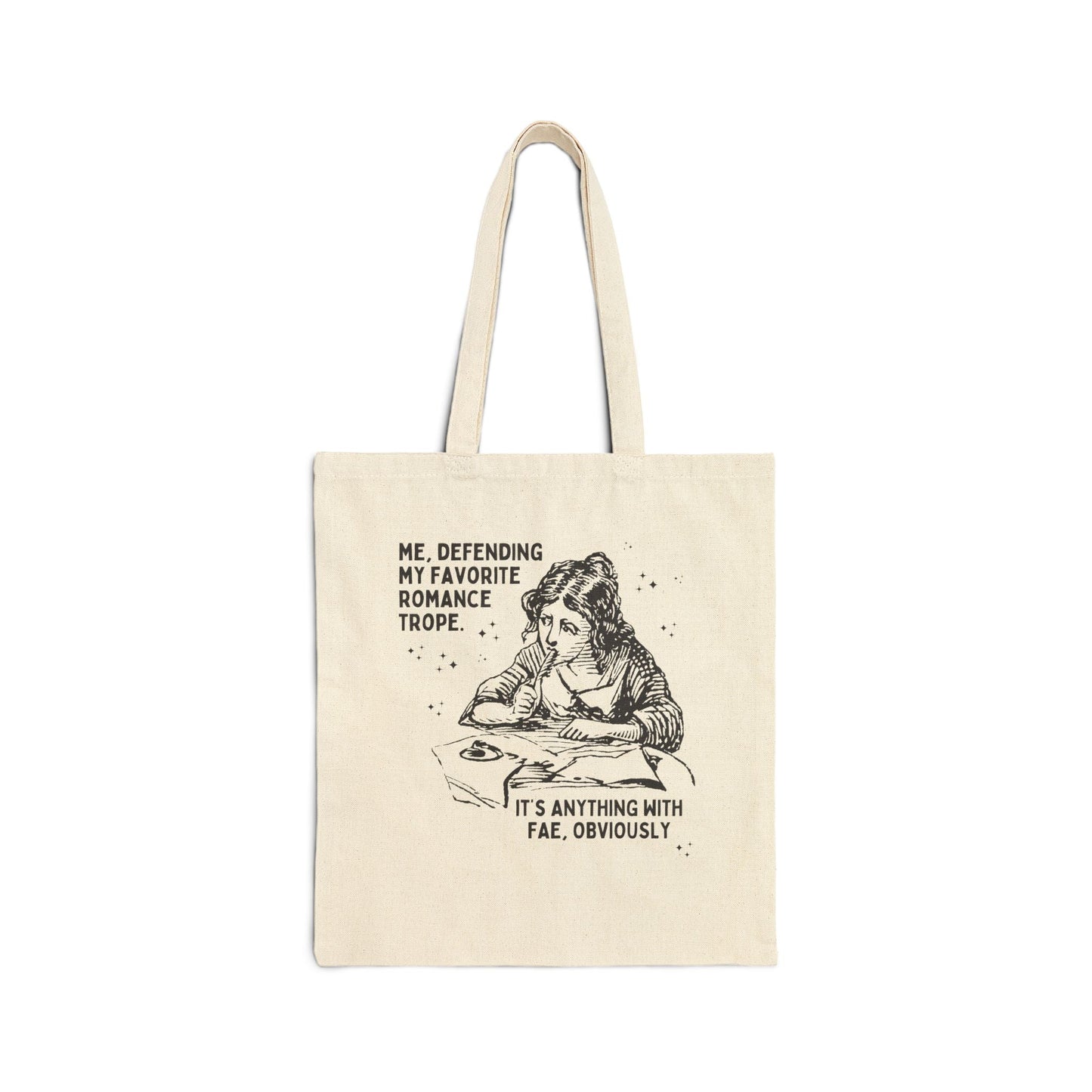 Funny Romantasy Bookish Tote Bag for Romance Reader Who Loves Books About Fae