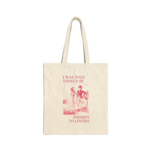 Silly Bookish Tote Bag for Romance Reader: Enemies to Lovers
